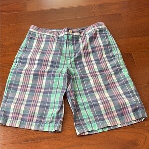 Vineyard Vines Kids Plaid Shorts - Green, Blue, Pink, size 16 (fit women size 2)